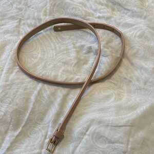 Elegant light pink faux Leather Belt